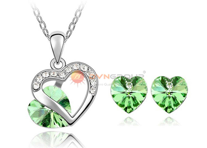 Rhodium Plated | CZ Studded Pendant Sets